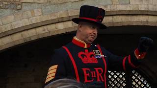 Tower of London  Yeoman Warder Clive Towell gives information with a twist [upl. by Ydnes]