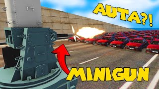 🧊Auta vs MINIGUN beamNG drive🔫🔫 [upl. by Pippa]