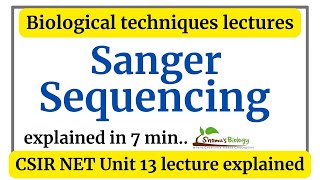 Sanger sequencing method in Hindi  Sanger sequencing animation in Hindi [upl. by Barnard]