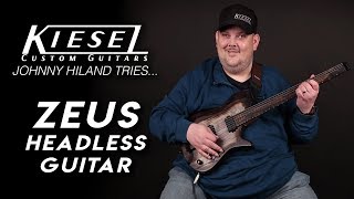 Kiesel Guitars  Johnny Hiland tries Zeus Headless Guitar [upl. by Remoh]