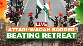 LIVE Beating Retreat Ceremony  Independence Day  AttariWagah Border Beating Retreat Ceremony [upl. by Arikal991]