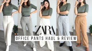 ZARA Office Pants Haul  Must Have Pants amp Trousers  Workwear 2023 [upl. by Yvad]