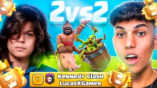 CHEGUEI NO TOP GLOBAL 2V2 COM O MELHOR JOGADOR BRASILEIRO DE CLASH ROYALE [upl. by Ennasus]