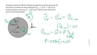 Tangential velocity of a point on a rotating body revisited with cross product [upl. by Rusty]