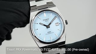 Tissot PRX Powermatic 80 T1374071135100 Preowned [upl. by Hgielek]