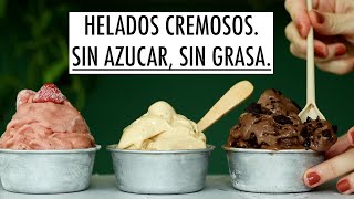 3 helados saludables cremosos SIN AZUCAR SIN GRASAS VEGANOS Los tendras listos en 5 minutos [upl. by Noach]