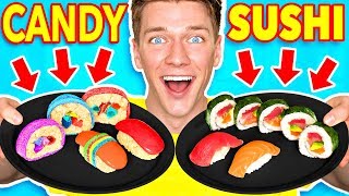 Making FOOD out of CANDY Learn How To Make DIY Edible Candy vs Real Food Challenge [upl. by Sikleb]