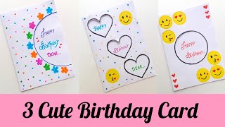 3 Cutest 🥳😘 HAPPY BIRTHDAY CARD for Bestfriend ❌ NO GLUE Birthday card idea • Handmade Birthday Card [upl. by Aniakudo]