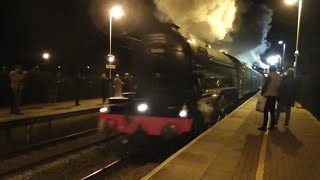 WHISTLE  quotFlying Scotsmanquot 60103 crawls through Narborough  131223 [upl. by Lavotsirc750]