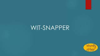 Wit snapper Meaning [upl. by Maurizio571]