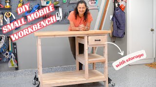 How To Build a Simple Workbench With Storage for Small Shops  Plans [upl. by Greenland]