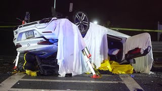 Double Fatal BMW Crash  Teaneck New Jersey 102123 [upl. by Venu]