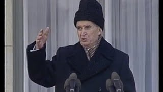 Discurs complet Ceausescu 21 decembrie 1989 Murim mai bine in lupta cu glorie deplina decat sclavi [upl. by Justus]