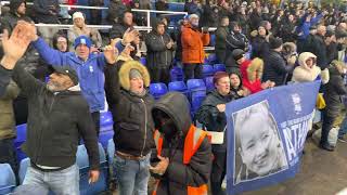 ARTHUR TRIBUTE Play stops in 6th minute of Blues v Cardiff [upl. by Blain]