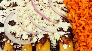 Tacos dorados con mole [upl. by Jenilee]