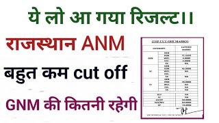 Rajasthan ANM Result 2024 Rajasthan GNM Result 2024 Rajasthan anm cut off। Rajasthan gnm cut off। [upl. by Oneida]