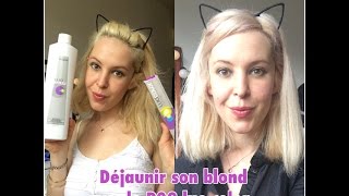 Déjaunir son blond avec le P02 Luo Color blond polaire faire sa patine cheveux à la maison [upl. by Adnohr]