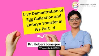 Live Demonstration of Egg Collection and Embryo Transfer in IVF By Dr Kaberi Banerjee  Part 4 [upl. by Durant794]