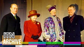 Queen Elizabeth II Hosts Queen Margrethe II at Windsor Castle 2000 [upl. by Ecirtram]