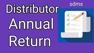 Distributor Annual return submit Indane Gas  SDMS HELP [upl. by Alard825]