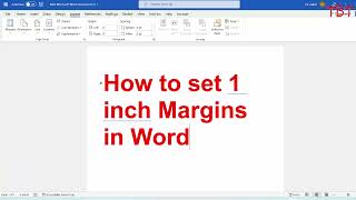 Set 1 inch Margins in Ms Word [upl. by Aylsworth]