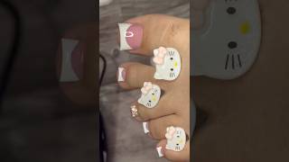 Acrylic Toes 🎀 trending acrylicnails acrylictoes frenchtip diynails toes pedicure tutorial [upl. by Udela]