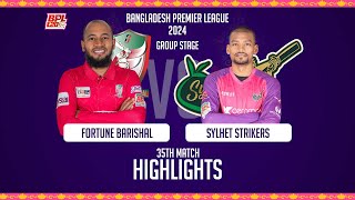 Fortune Barishal vs Sylhet Strikers  Highlights  35th Match  Season 10  BPL 2024 [upl. by Devine]