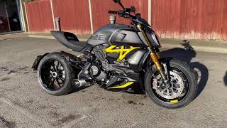 Ducati Diavel 1260s Black amp Steel Yellow Trellis  TERMIGNONI TITANIUM EXHAUST Walk around [upl. by Ymmat]