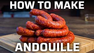 Authentic Cajun Andouille Sausage Recipe On a Pellet Grill  Camp Chef [upl. by Anissej]