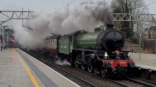 LNER Thompson B1 61306 Mayflower passing Stafford  First Main Line Steam move of 2023 [upl. by Zenda]