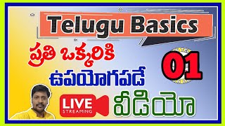 🔴TELUGU BASICS LIVE CLASS 1 [upl. by Ttelracs]