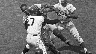 Juan Marichal squares off with John Roseboro  This week in baseball [upl. by Kcirdled]