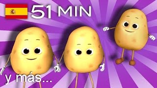 Una patata dos patatas  Y muchas más canciones infantiles  ¡51 min de LittleBabyBum [upl. by Tammi]