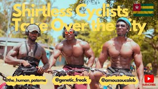 Epic Shirtless Ride 33km with Bodybuilding Coaches in Lomé  Togo [upl. by Egidius]