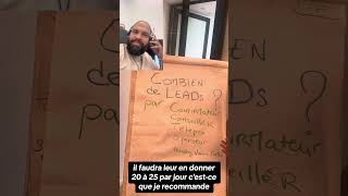 Combien fautil donner de lead a ton conseiller  callconfirmationleadsales telepro [upl. by Barra]