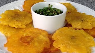 COMO HACER TOSTONES O PATACONES DE PLÁTANO VERDE  RECETA FÁCIL Y RÁPIDA [upl. by Namyw]