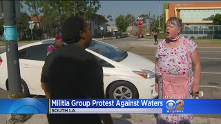 Supporters Of Maxine Waters Militia Group Could Clash During Protest [upl. by Arndt]