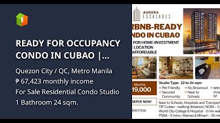 READY FOR OCCUPANCY CONDO IN CUBAO  FOR AS LOW AS 19K MONTHLY  WALKING DISTANCE TO TIP UNIVERSITY [upl. by Hosea]