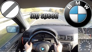 BMW E46 318i 2003 POV TOP SPEED DRIVE on AUTOBAHN MAX ACCELERATION NO SPEED LIMIT [upl. by Gerrard]