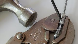 How to Clamp on a Custom Wire Rope Ferrule Sleeve Without a Swaging Tool With a Hammer and Punch [upl. by Marasco454]