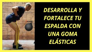 REMO con BANDA Elástica para entrenar la ESPALDA en CASA [upl. by Ichabod]