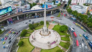 Victory Monument Bangkok 4K Drone [upl. by Stoops892]