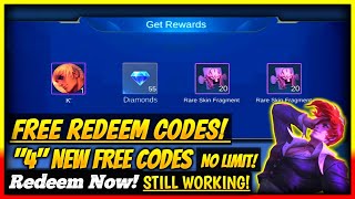 4 NEW FREE REDEEM CODES STILL WORKING SEPTEMBER 2024 l MOBILE LEGENDS [upl. by Undine]