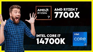 AMD Ryzen 7 7700X vs Intel Core i7 14700K Comparison [upl. by Tecil]