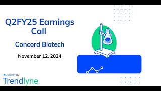 Concord Biotech Earnings Call for Q2FY25 [upl. by Dawn]