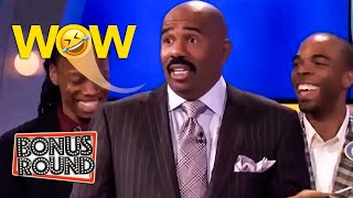 Funny Answers amp Moments On Family Feud With Steve Harvey [upl. by Damahom]