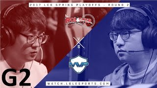 MVP vs KT Game 2 Highlights 2017 LCK SPRING SPLIT PLAYOFF ROUND 1 [upl. by Yejus]