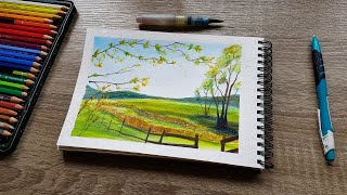 Watercolour Pencil Art for Beginners Techniques amp Tips [upl. by Yesdnik]