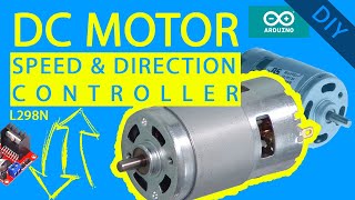 L298N  how to control dc motor with Arduino  Motor speed and direction control [upl. by Aisanahta999]