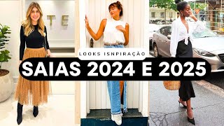 🔴LOOKS COM SAIAS Como Vestir de Forma ELEGANTE E CASUAL Ideias de Looks com Saias 2024 E 2025 [upl. by Bevers]